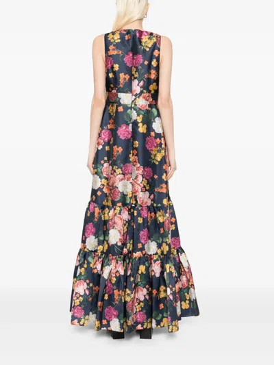 Sachin & Babi Rori Gown In Midniight Magic Blooms