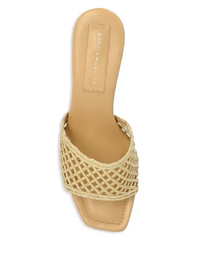 Sophia Webster Flamingo Mules In Beige