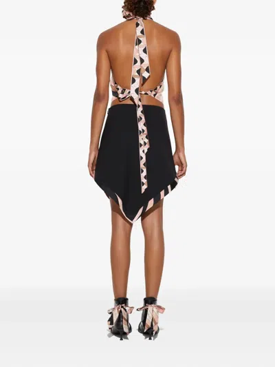 Pucci Triangle Mid Skirt In Black