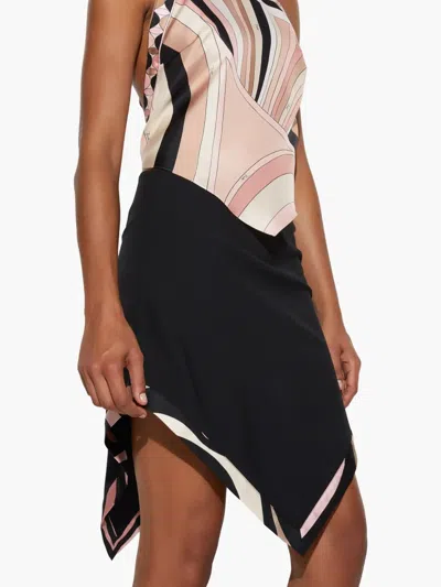 Pucci Triangle Mid Skirt In Black