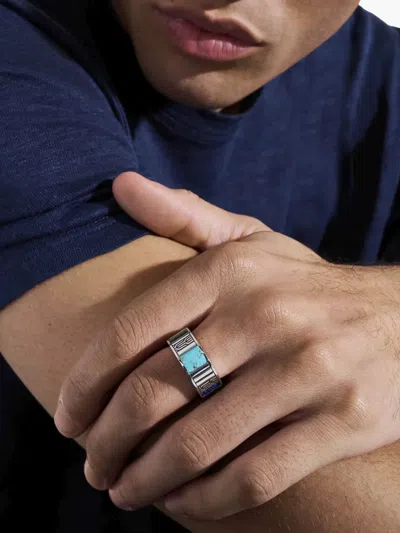 John Hardy Carved Chain Ring In Sterling Silver