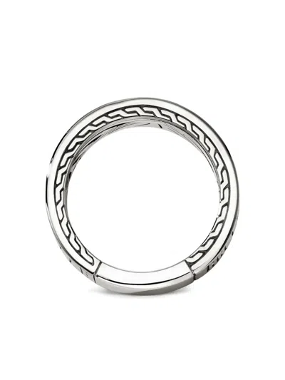 John Hardy Carved Chain Ring In Sterling Silver