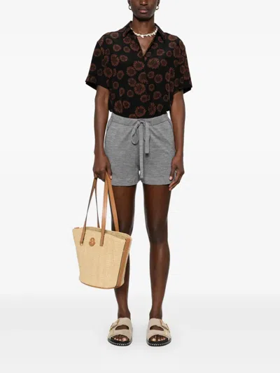 P.a.r.o.s.h Elastic Waist Shorts In Grey