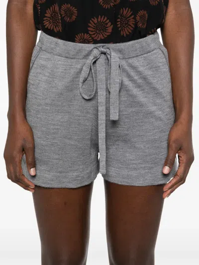 P.a.r.o.s.h Elastic Waist Shorts In Grey