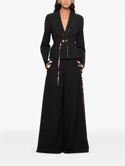 Pucci Wool-blend Palazzo Pants In Black