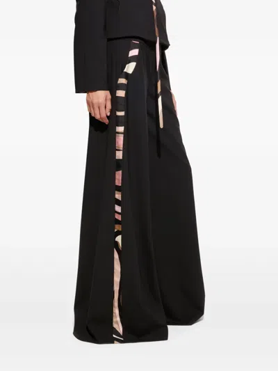 Pucci Wool-blend Palazzo Pants In Black
