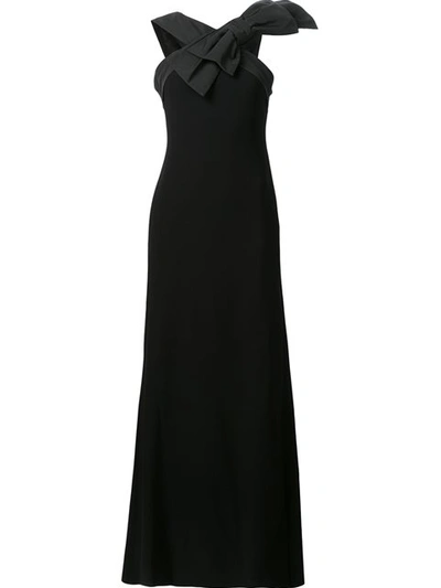 Boutique Moschino Floor Length Dress With Oversize Bow