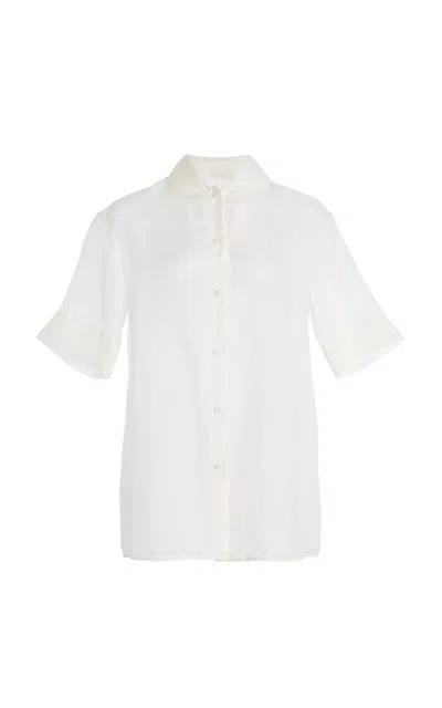 Bevza Sheer Silk Shirt In Ivory