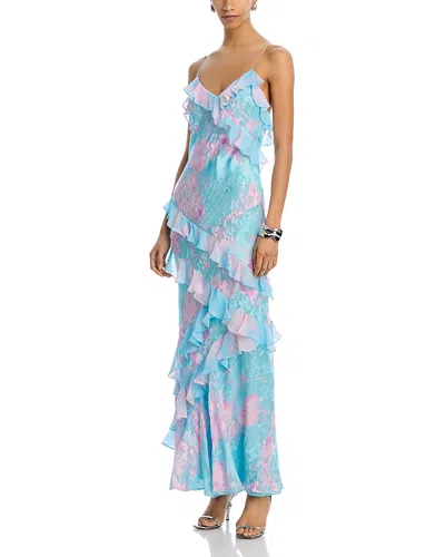 Loveshackfancy Rialto Ruffle Maxi Cocktail Dress In Cotton Candy