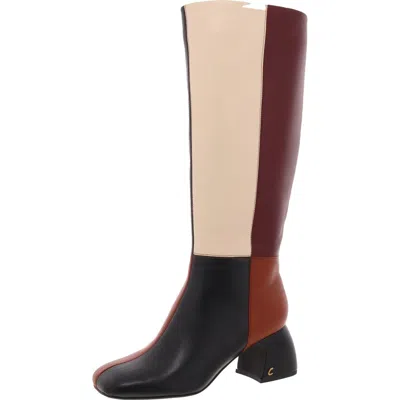 Circus By Sam Edelman Womens Zipper Leather Knee-high Boots In Multi