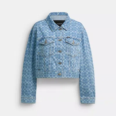 Coach Outlet Signature Denim Jacket In Multi