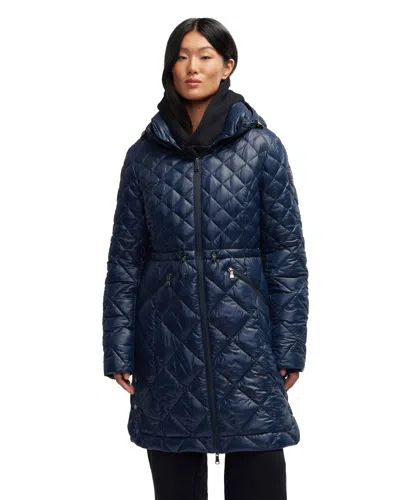 Pajar Halona Lightweight Diamond Quilt Packable Puffer In Blue