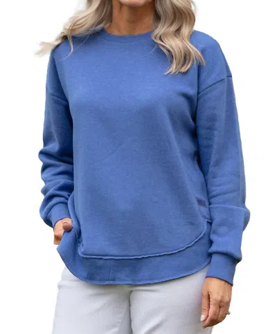 Royce Brand Melange Poncho Ls Fleece In Royal In Blue