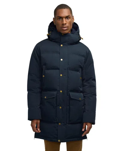 Pajar Prescott Long Length Parka With Detachable Faux Shearling Lined Hood In Blue