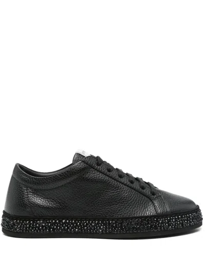 Le Silla Crystal-embellished Sneakers In Schwarz