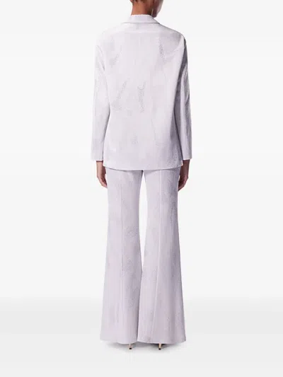 Maccapani Lurex-jacquard Trousers In Weiss