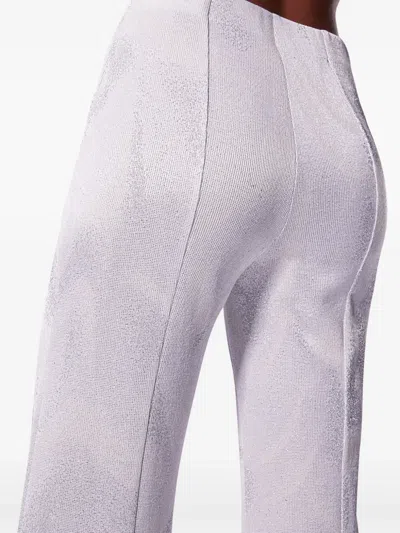 Maccapani Lurex-jacquard Trousers In Weiss