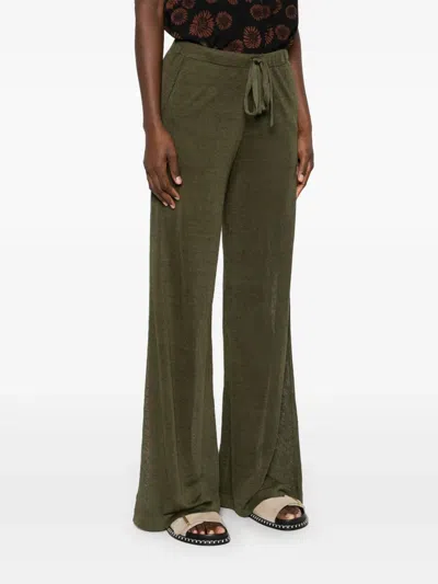 P.a.r.o.s.h Fine-knit Trousers In Grün