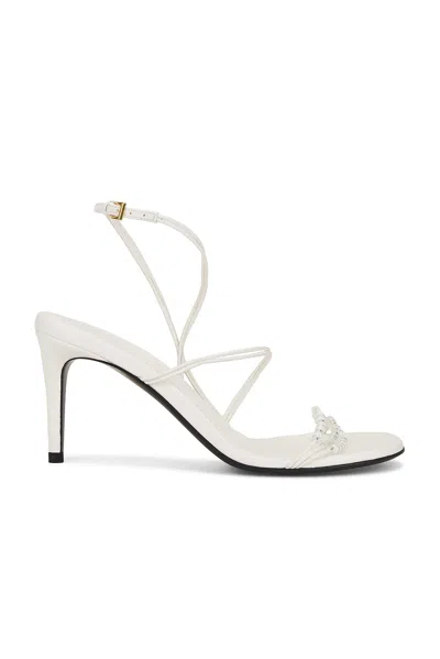 Khaite Loop Bead-embellished Leather Sandals In White