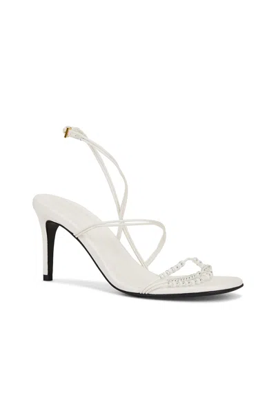 Khaite Loop Bead-embellished Leather Sandals In White
