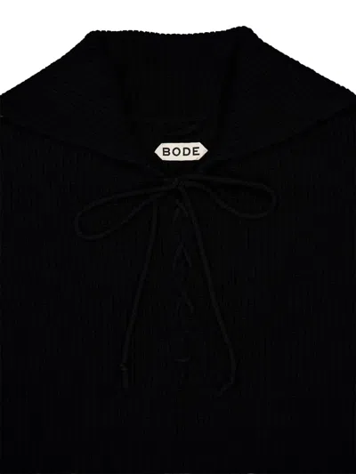 Bode Long Sleeve Sweater In Schwarz