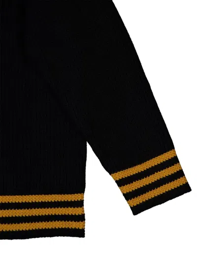 Bode Long Sleeve Sweater In Schwarz