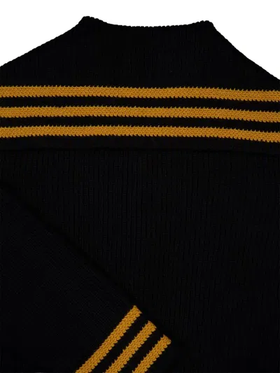 Bode Long Sleeve Sweater In Schwarz