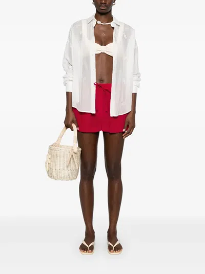 P.a.r.o.s.h Silk Shorts In Rosa
