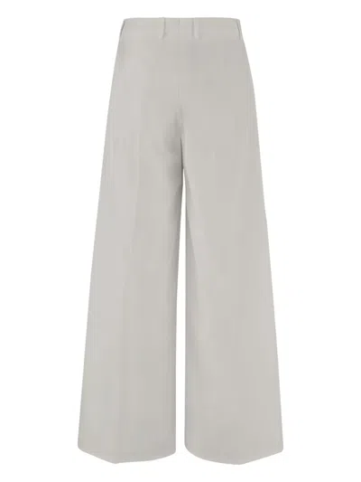 Berwich Nina Stretch Cotton Blend Pants In Weiss