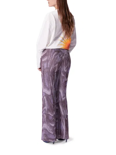 Maccapani Lurex-jacquard Trousers In Violett