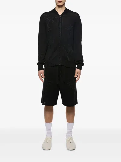 Laneus Palm Tree-embroidered Jacket In Schwarz