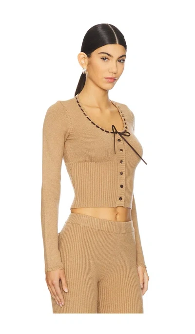 Frankies Bikinis Brown Sweaters In 酱色