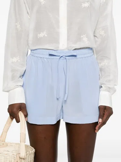 P.a.r.o.s.h Silk Shorts In Blue