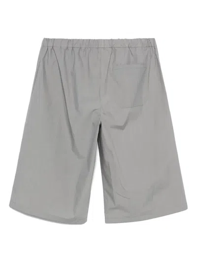 Rier Waxed Poplin Shorts In Grey