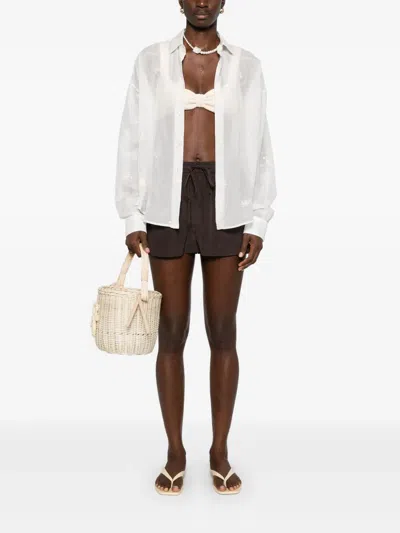 P.a.r.o.s.h Silk Shorts In Brown