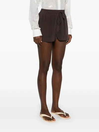 P.a.r.o.s.h Silk Shorts In Brown