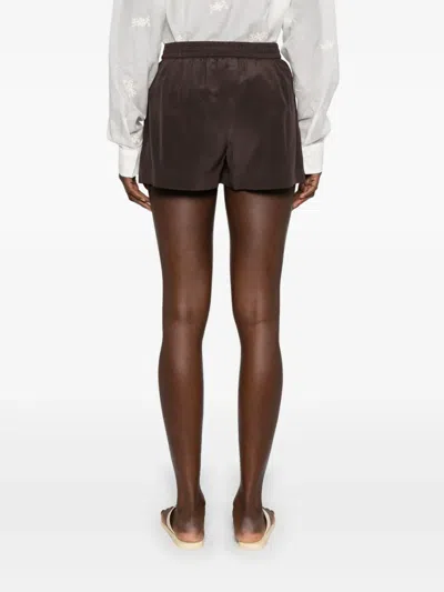 P.a.r.o.s.h Silk Shorts In Brown