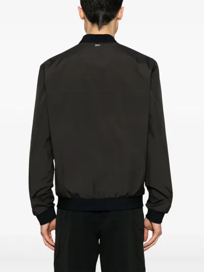 Herno Lightweight Bomber Jacket In Black