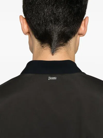 Herno Lightweight Bomber Jacket In Black