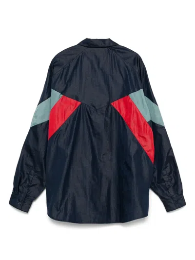 Martine Rose Shirt-style Track Jacket In Blue