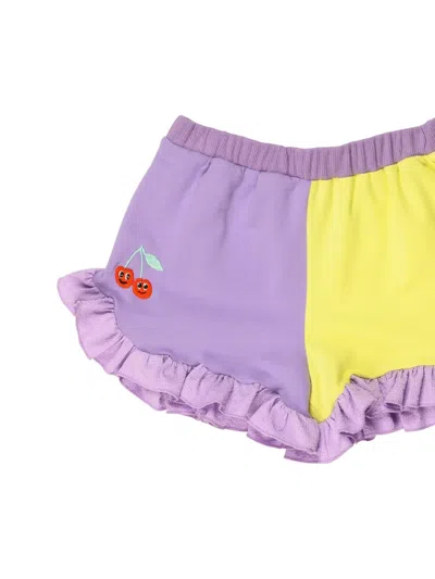 Wauw Capow By Bangbang Augusta Colour-block Shorts In Purple