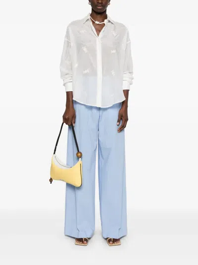 P.a.r.o.s.h Silk Trousers In Blue