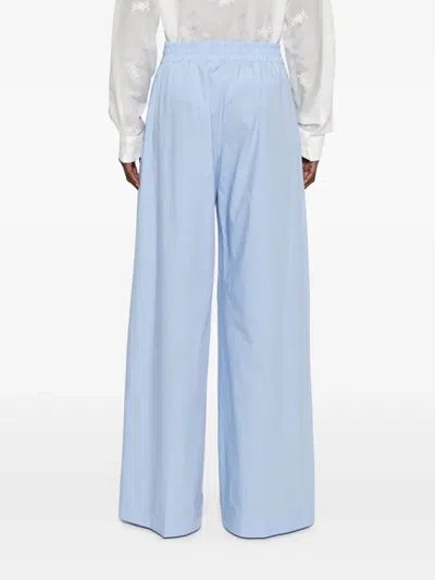 P.a.r.o.s.h Silk Trousers In Blue