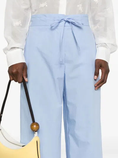 P.a.r.o.s.h Silk Trousers In Blue