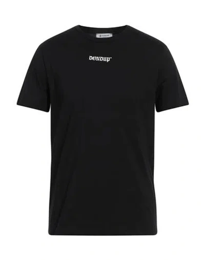 Dondup Man T-shirt Black Size Xl Cotton In Black