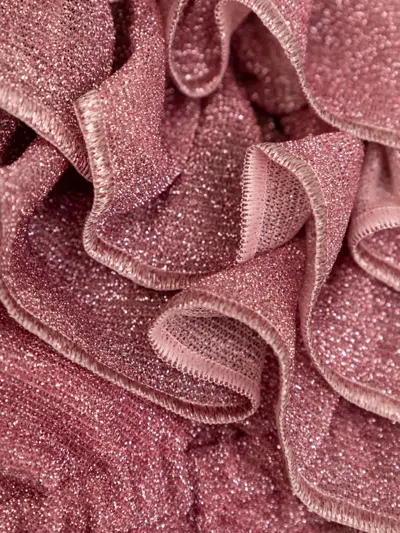 Oseree Ruffled Bikini Bottom In Pink