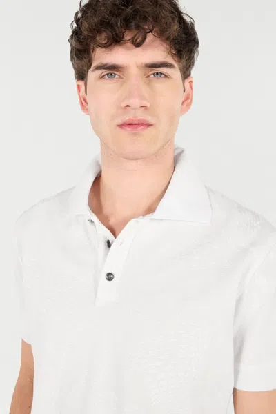 Roberto Cavalli Poloshirt Mit Python-print In Ivory