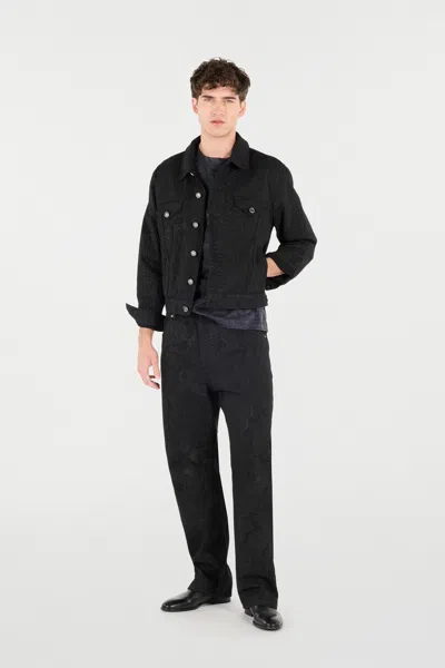 Roberto Cavalli Python-print Trousers In Black