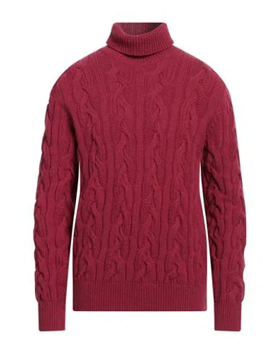 Altea Man Turtleneck Garnet Size L Virgin Wool In Red
