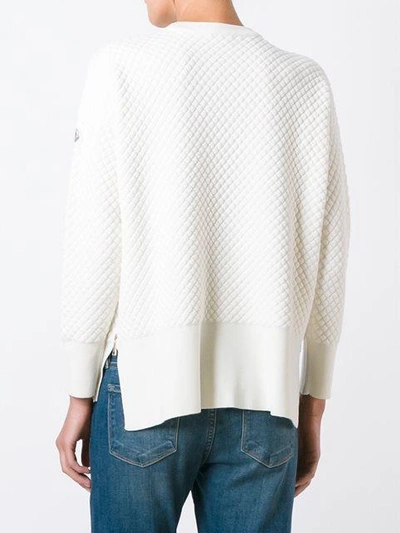 Shop Moncler Quilted Knit Sweater